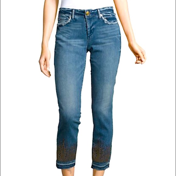 NWT True Religion cropped Cobra beaded hem 28 - Picture 2 of 12